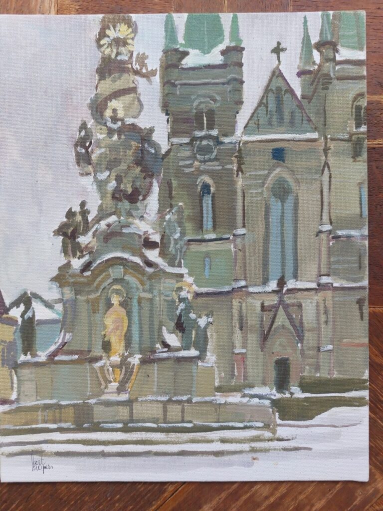 Chrudim in de winter